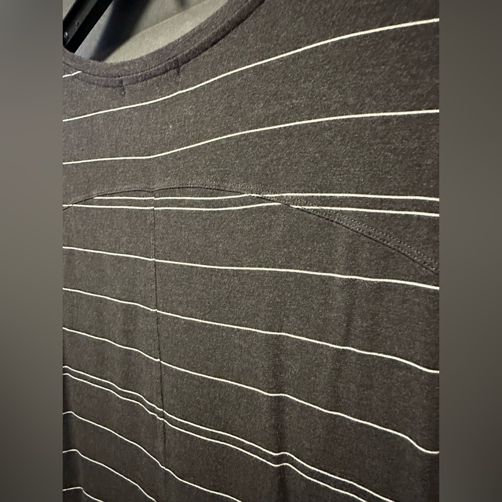 Prana Charcoal Striped Short Sleeve Tee - Picture 5 of 9